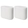 iDesign Small Slim Plastic Bathroom Trash Can, 2-Pack, White
