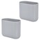 iDesign Small Slim Plastic Bathroom Trash Can, 2-Pack, Gray