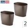 iDesign Slim Plastic Bathroom Trash Can, 2-Pack, Bronze