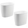 iDesign Slim Plastic Bathroom Trash Can, 2-Pack, White