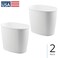 iDesign Slim Plastic Bathroom Trash Can, 2-Pack, White