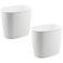 iDesign Slim Plastic Bathroom Trash Can, 2-Pack, White