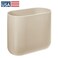 iDesign Small Slim Plastic Bathroom Trash Can, Brown