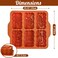 Kamehame Silicone Harvest Mini Loaf Pan, Fall Rectangular Silicone Mold 6-Cavity Autumn Silicone Mold Thanksgiving Mini Loaf Pan for Baking
