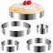 Eaasty 5 Pcs 4" 12" Round Cookie Cutter Set, Circle, 5 Sizes