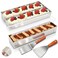Blushtier 3 Pack Rectangle Tiramisu Pan Removable 15.75 X 3.94 X 2.56 Inch