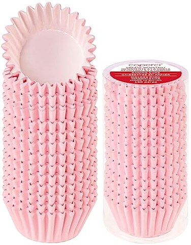 Caperci Heavy Duty Pink Cupcake Liners Standard Muffin Baking Cups 150PCS
