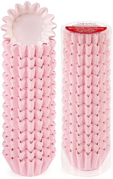 Caperci Heavy Duty Pink Mini Cupcake Liners Small Muffin Baking Cups 200PCS