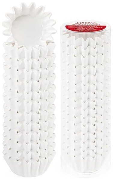 Caperci Heavy Duty White Mini Cupcake Liners Small Muffin Cups for Baking