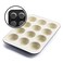 GreenLife 12 Cup Ceramic Nonstick Muffin Pan, Black