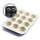 GreenLife 12 Cup Ceramic Nonstick Muffin Pan, Black