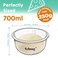 Fehnag 3PCS Stackable Silicone Pizza Dough Proofing Proving Containers with Lids, Pizza Dough Proofing Box 700ML for Home Kitchen Make 12" Pizzas (Grey)