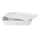 Gibson Home Gracious Dining 2.6-Qt White Stoneware Covered Baking Dish W/Multi-Purpose Lid 12.7" X 9" Rectangular Oven Safe Casserole, Lasagna &amp; Roasting Baker, Lid Doubles as Serveware or Trivet