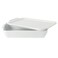 Gibson Home Gracious Dining 2.6-Qt White Stoneware Covered Baking Dish W/Multi-Purpose Lid 12.7" X 9" Rectangular Oven Safe Casserole, Lasagna &amp; Roasting Baker, Lid Doubles as Serveware or Trivet