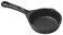 Winco 3 Oz Black Mini Cast Iron Skillet with Handle, Matte Enamel