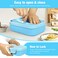 Caperci 47OZ Stackable Bento Lunch Box for Kids Leakproof Bpa Free (Blue)
