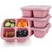 Lchlzz 4 Pack Snack Containers with Lids, Reusable Snack Boxes, 2-CUP Capacity