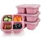 Lchlzz 4 Pack Snack Containers with Lids, Reusable Snack Boxes, 2-CUP Capacity