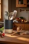 Miamolo Large Jar with Lid, Ceramic Coffee Container, Black &amp; 64 Fl.oz