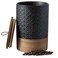 Miamolo Large Jar with Lid, Ceramic Coffee Container, Black &amp; 64 Fl.oz
