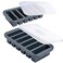 Souper Cubes 1/2 Cup Silicone Freezer Molds with Lids, Charcoal, 2-Pack