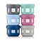 Ello 4OZ Reusable Plastic Condiment Containers with Lids, 6 Pack, Sugar Rush