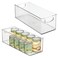 iDesign Plastic Stackable Pantry Bin with Handles, Set of 2, Clear