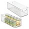 iDesign Plastic Stackable Pantry Bin with Handles, Set of 2, Clear