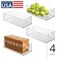 iDesign Stackable Storage Bin, Set of 4, Clear
