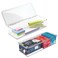 iDesign Plastic Stackable Hinged-Lid Storage Box, Set of 2, Clear