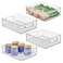 iDesign Plastic Stackable Pantry Bin, Set of 4, Clear