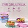 Ello Duraglass Refresh 3.4 Cup Meal Prep Containers, 10 PC, Dusk Delight