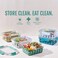 Ello Duraglass 3.4 Cup Glass Meal Prep Containers, 10 PC, 5 Pack, Olive Tree