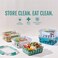 Ello Duraglass 3.4 Cup Glass Meal Prep Containers, 10 PC, 5 Pack, Olive Tree