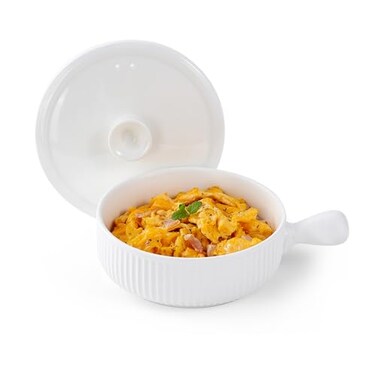 EliteVibe Ceramic Microwave Egg Cooker, Scrambled Egg Maker, White