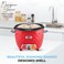 Courant Rice Cooker 10-CUP (Cooked) Steaming Basket One-Touch Operation, Automatic Keep Warm Function, Red