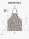 Syntus 2 Pack Kitchen Apron with 2 Pockets for Women, Stripe, Polyester