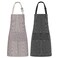 Syntus 2 Pack Kitchen Apron with 2 Pockets for Women, Stripe, Polyester