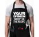 Rosoz Funny Bbq Black Chef Aprons for Men Adjustable Kitchen Cooking Aprons
