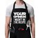 Rosoz Funny Bbq Black Chef Aprons for Men Adjustable Kitchen Cooking Aprons