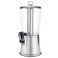 Winco 2 1/4 Gallon Silver Plastic Beverage Dispenser, Stand and Ice Core