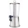 Winco 2 1/4 Gallon Silver Plastic Beverage Dispenser, Stand and Ice Core