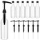 Maxdot 6 Pcs 25 Oz Plastic Syrup Bottles with Pump Syrup Dispenser, Black