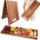 Shanderbar Large Charcuterie Board, 33 X 12 Inch Rectangular Foldable Acacia Wood Tray