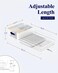 Kitsure Extendable Large Dish Drying Rack, 18.2"-25.7" L X 12.9" W, White