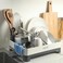 Gibson Home Nestcraft Full Size Rust Resistant Dish Rack with Drain Board and Flatware Caddy - White