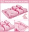 Dootafy 6 Bunny Chocolate Candy Molds, 2 Pack Easter Silicone Molds Small Bunny Baking Pan for Chocolates Candy Muffin Brownie &amp; Mini Cakes Making, Rabbit Cake Mold Easter Baking Supplies