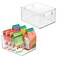 iDesign Stackable Clear Plastic Bin with Handles, 2-Pack