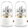 Singhoow 2 Pcs 360 &deg; Silverware Organizer with Lid, White, 7 Slot