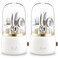 Singhoow 2 Pcs 360 &deg; Silverware Organizer with Lid, White, 7 Slot